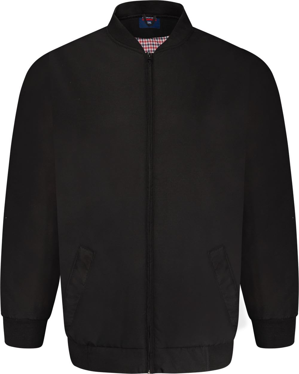 Espionage Men's Padded Oxford Jacket in Black 6XL