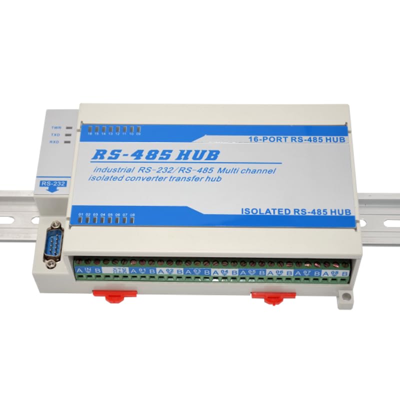 Wiring Connecting Terminals Lightning Protection Isolated bidirectional 16 Way 16 Port RS485 hub hub Sharing Device Splitter - (Pins: Host)