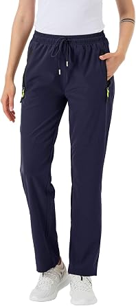donhobo Womens Walking Trousers Lightweight Quick Dry Pant Hiking Trouser with Zip Pockets