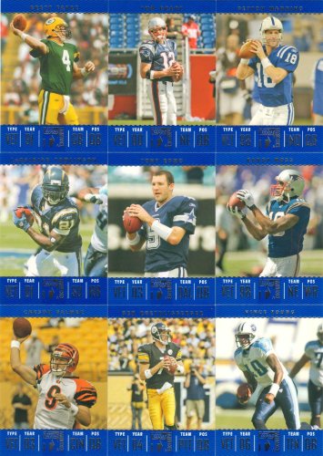 Topps 2007 TX Exclusive Football Series Complete Mint Basic 100 Card Set Featuring Brett Favre, Tony ROMO, Peyton Manning, Tom Brady and More