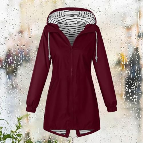 Veste imperméable légère femme coupe-vent de randonnée décontracté - 3