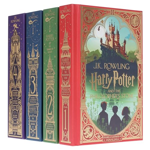 Harry Potter Minalima & Interactive Collectors Edition (Volume 1-4) By J.K. Rowling: 4 Books Collection Set (Philosopher'S Stone, Chamber Of Secrets, 