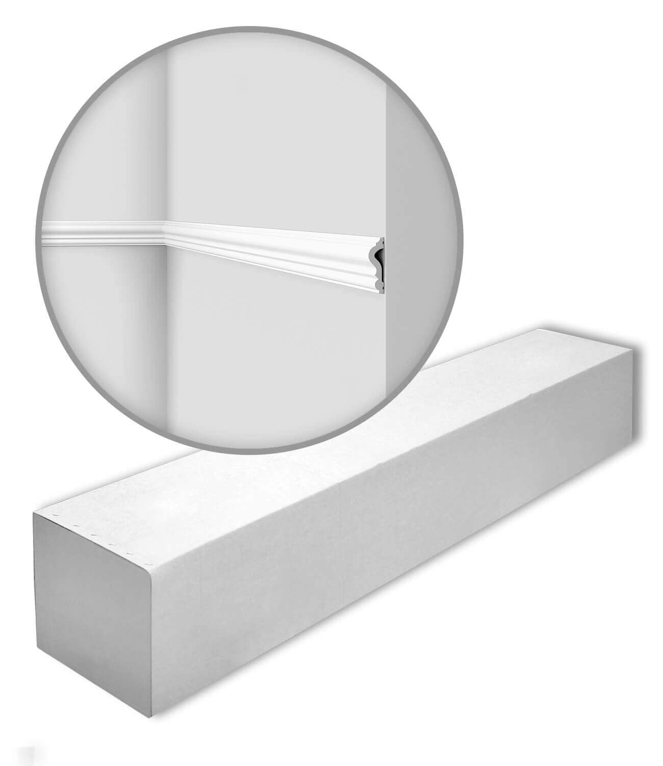 Cimaise murale WL11 WALLSTYL 49x15mm moulure soubassement polystyrène pack 56m