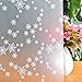 Niviy Privacy Window Film Christmas Decorations Snowflakes Window Clings Decals Stickers Non Adhesive Frosted Glass Film Heat Control 17.7â€ x 78.7â€