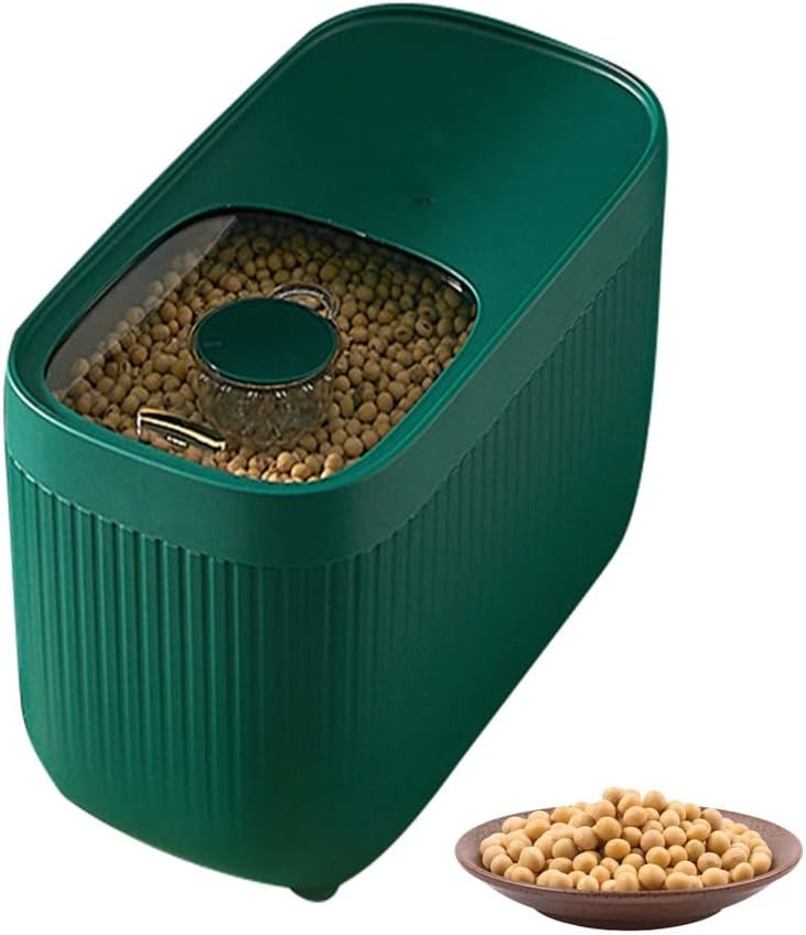 Rice Container Container Food Separator Valley Goods Container Dried Food Container Storage Container for Dogs and Cats (Color: White, Size: 38.7x20.5x28.5 cm) (Orange 38.7x20.5x28.5 cm)