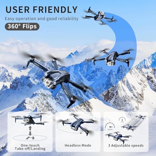 OBEST Drones con Cámara 4K Adulto, 5G WiFi FPV Plegable RC Drone Motor Sin Escobillas, 150° Cámara ESC, Evitación Obstáculos 360°, Foto/Vídeo Gestual, 3D Flips, 2 Batería 28Min - imagen 8