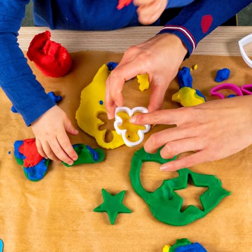 STAEDTLER Noris junior 813 Spielknete Standard Colours, besonders weich und sauber, klebt nicht, Set mit 4 Töpfchen à 130 g, 813 SLE