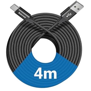 【Charge Comfortably Anywhere】The Baiwwa 4 Meter USB-A to USB-C Cable lets you charge your phone or tablet while lounging at home, effortlessly solving the problem of outlets being too far away 【Gaming Freedom】This extra-long usb to usb c cable allows...