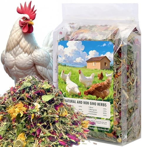 ALAYAO 18oz Chicken Nesting Herbs and Herb Supplement for Chickens Natural Non GMO Nesting Box Herbs to Improve Egg Production and Hen Wellness Fresh Coop Odor Control and Coop Refresher for Chickens
