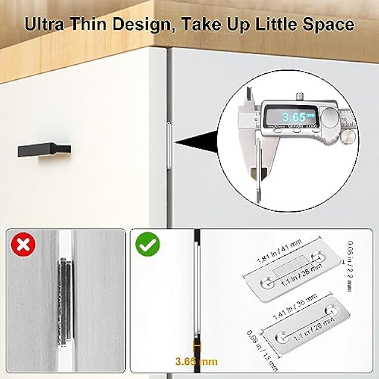 Jiayi Ultra Thin Cabinet Door Magnets Bundle with Door Ball Magnetic Catches