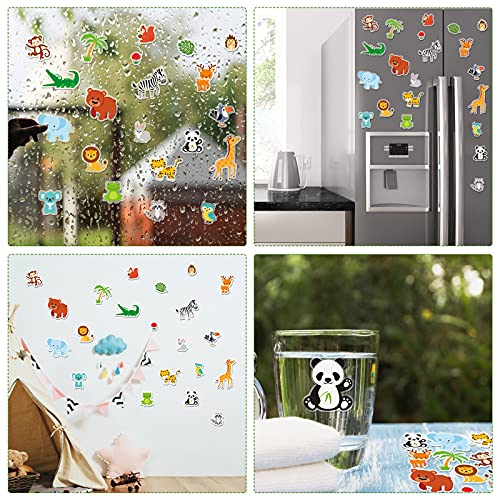 Tevxj TE0118 20 Pcs Jungle Animals Thick Gel Clings Safari Window Gel Clings Decals Stickers thumb #3
