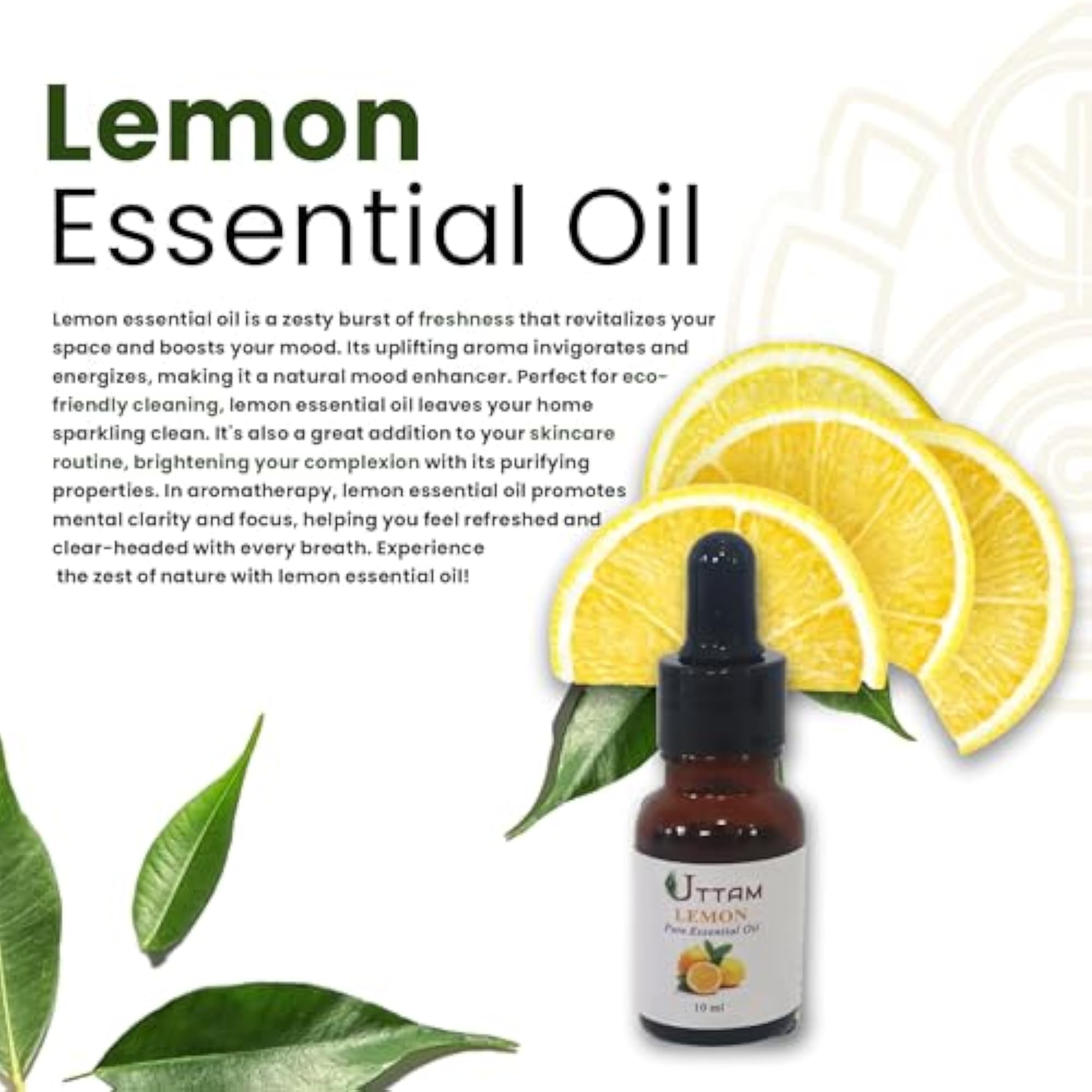 Lavender Essential Oil, Pack of 1 (10ml, Lemon)