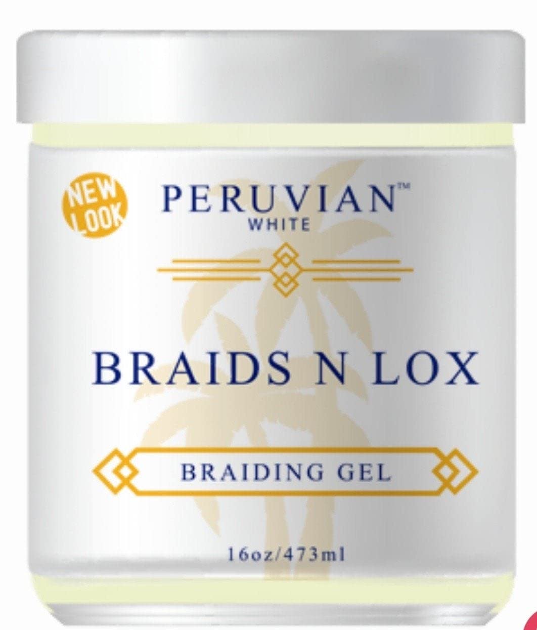 Peruvian White Braids N Lox Braiding Gel Deep Penetrating Moisturizing Treatment Minimizes Breakage Of Hair Natural Care 16oz black