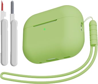 Protective Case for Airpods Pro 2/1 with Cleaning Kit Matcha Green