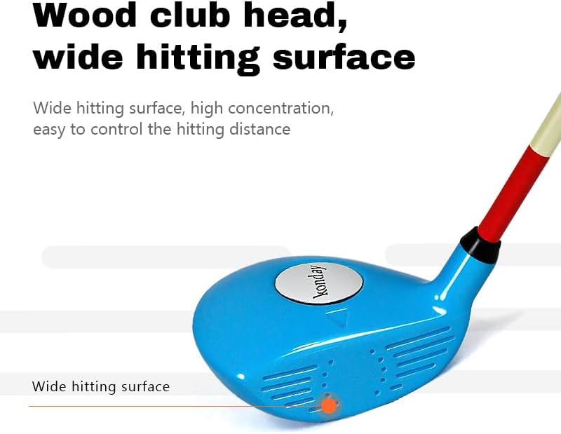 Miniatura 2 de Juego de palos de golf para niños, juego de palos de golf para niños, herramientas deportivas para patio, tres palos con bolsa de transporte y