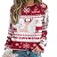 Christmas Deer Stripe Red White