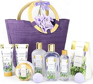 Pamper Gifts for Women-Spa Luxetique Spa Gift Set, 10pcs Lavender Bath Gift Set, Relaxing Bath Set with Bubble Bath, Body Lotion, Hand Cream, Gift Sets for Her, Mum Birthday Gifts