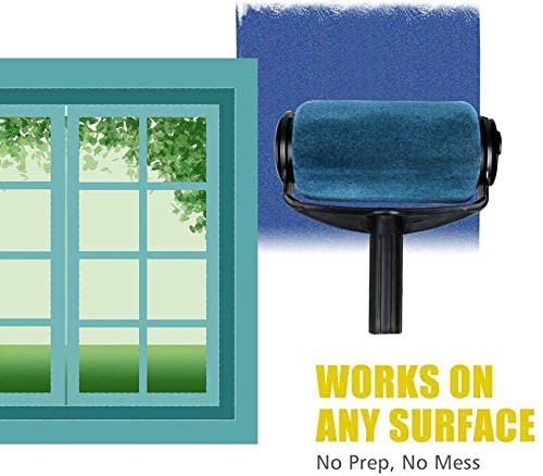 Paint Roller Kit with Sticks Ceiling Wall Painting Brushes Roller Runner Decorating Tools House Painting Supplies Paint Roller Brush Set (6pcs) - Thumbnail 4