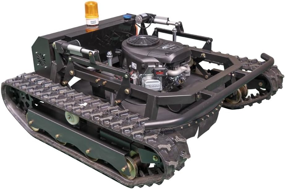 Robotic Lawn Mower, Smart Robot Lawnmower, All-Terrain Remote Control Snow Removal Machine, Electric Start, Height Adjustment, Climbing Crawler Anti-Skid HW 810-90
