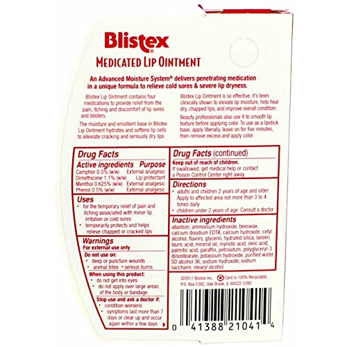 Blistex Lip Medicated Ointment, 0.35 oz (Bundle of 6)