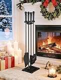 FEED GARDEN Fireplace Tools Set Modern Indoor Outdoor...