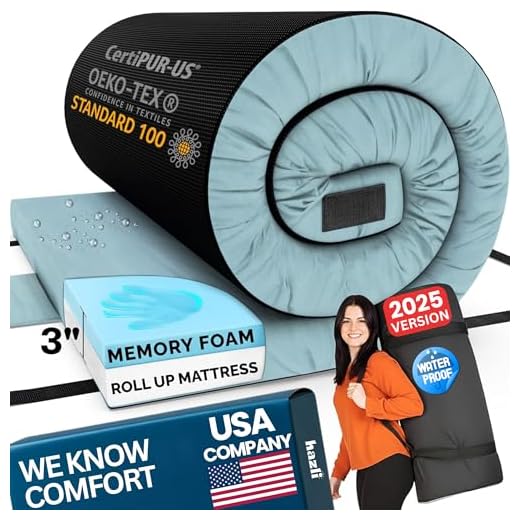 Matrix Cell Memory Foam Camping Mattress Pad, Roll Up Mattress Floor Mattress for Kids, Bed Roll, Camp Folding Sleeping Pad Foam, Cot Mattress Pad, Car Portable Rollaway Bed