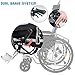 Reclining Wheelchair with Detachable Armrest & Tray - High Back Foldable Transport Wheelchairs for Adults with Removable Swing-Away Footrest, Lightweight Carbon Steel Bariatric Wheel Chair,18.5