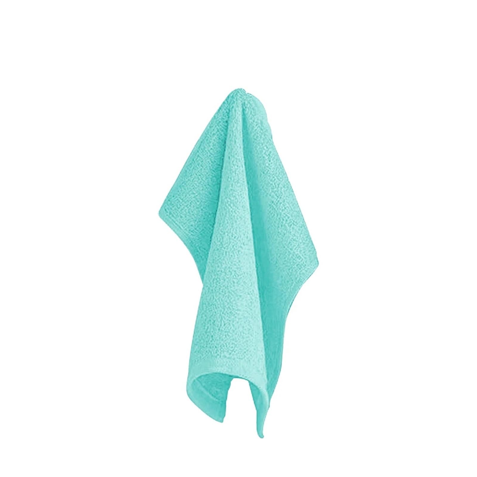FGUJSUR Hand Towels 2pcs 25x25CM Square Towel Fiber Hanging Loop Small Washcloth Bathroom Towels(Light Green)
