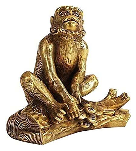 Décoration de Statue de Table Feng Shui Singe en Cuivre : Objet d'Artisanat Maison