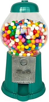 Classic Gumball Machine/Candy Dispenser, 15 Inch With Stand - Teal Green