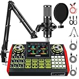 G9 Podcast Equipment Bundle,Audio Mixer Sound Board Live Sound Card,Podcast...