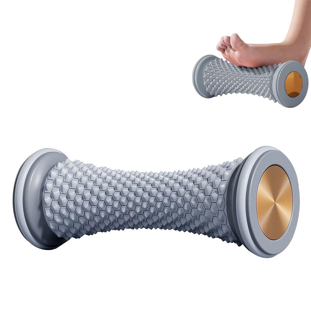 XFSRG Rodillo para Masaje de Pies, Masajeador fascitis plantar y el Dolor Arco para Fascitis Plantar Recuperación y Relajación de Músculos Tensos(Gris)