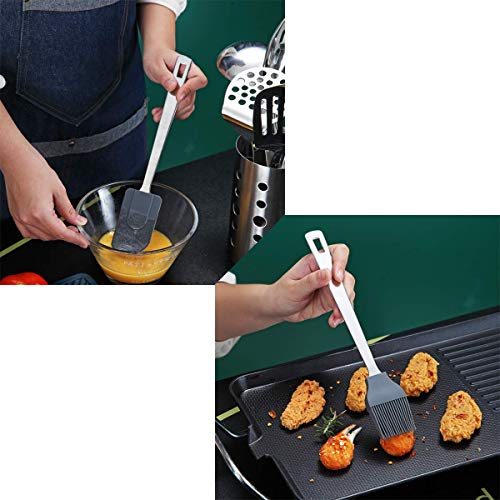 Image of Cooking Spoon, Berglander 6 Pieces Spatula Set Stainless Steel, Metal Spatula, Serving Spoon, Kitchen Tools Set Non-Stick And Heat Resistant, Dishwasher Safe, Easy to Clean (6 Packs)