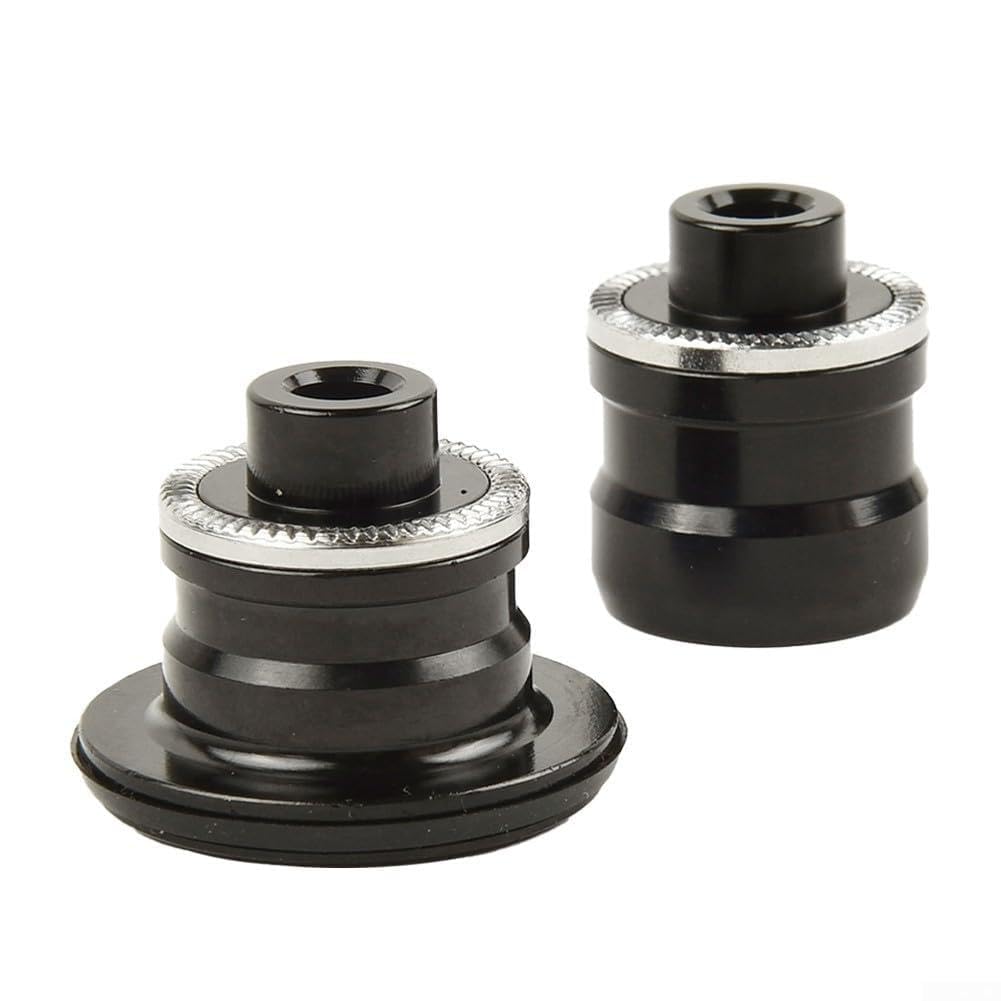Hosrivae Hub Thru Axle QR Quick Release End Cap Converter, Aluminum Alloy Front M9 to 15mm 100mm & Rear M10 to 12mm 135-142mm 8/11/12 for MTB Road Bike Hubs, Black(12S*135mm)