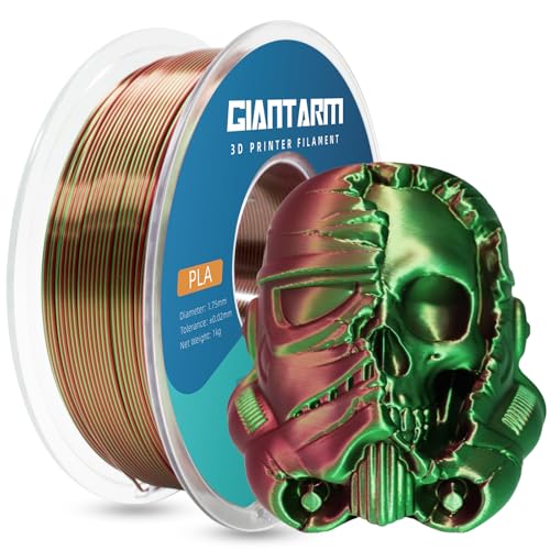 GIANTARM PLA Filament 1.75mm, 1KG Silk Bicolor Green+Red