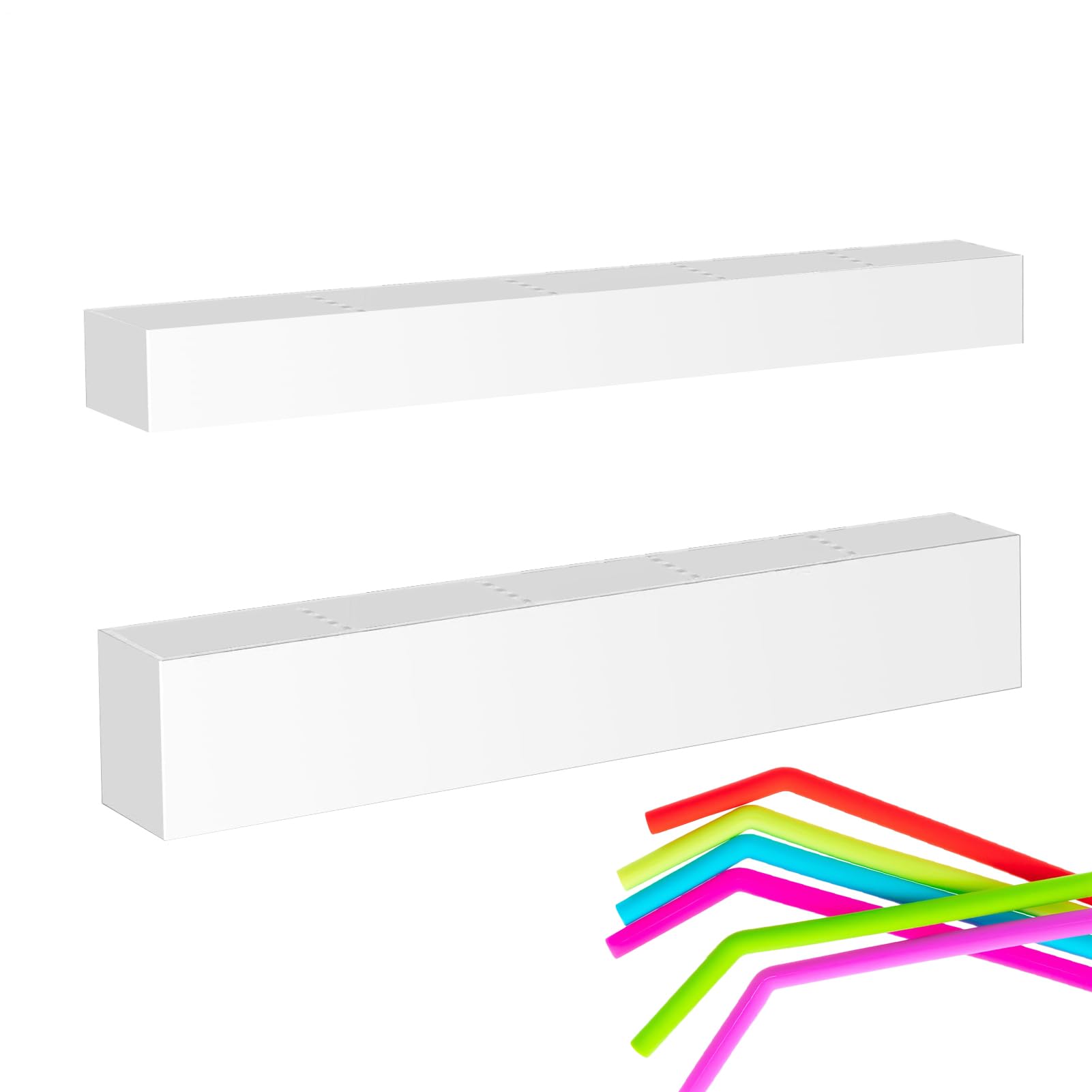 Acrylic Straw Dispenser, Straw Holder For Counter, Transparent Accessories Under Cabinet Dispenser, Large Capacity Adhesion Acrylic Straw Holder For School, Classroom, Gathering, Home, Cabinet