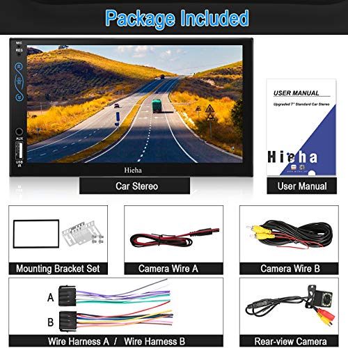 Hieha-Car-Stereo-Compatible-with-Apple-Carplay-and-Android-Auto-7-Inch-Double-Din-Car-Stereo-with-Bluetooth-Touch-Screen-Car-Radios-MP5-Player-with-AV-Input-Backup-Camera-Mirror-Link-SWC