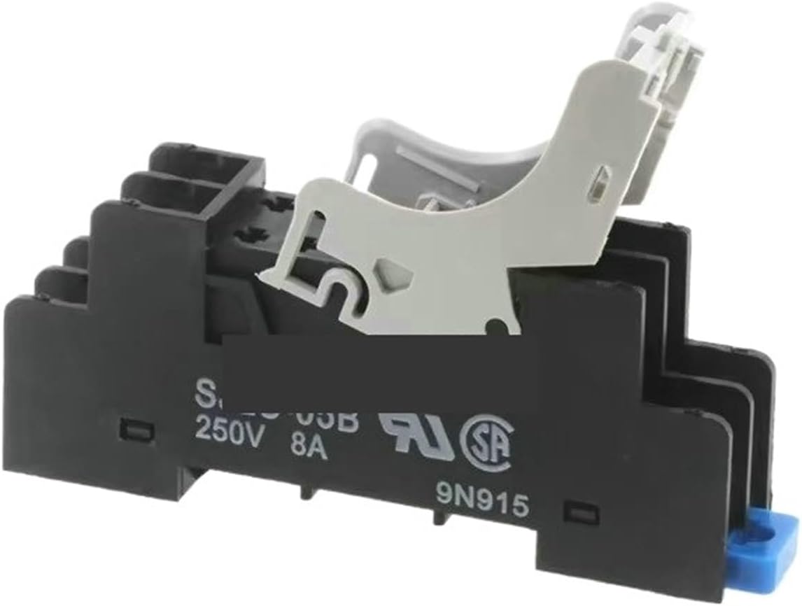 2pcs Relay Base SJ2S-05B is Suitable for use with RJ2S-CL-D24 G2R-2-SN 8-Hole Intermediate Relay(SJ2S-05B)