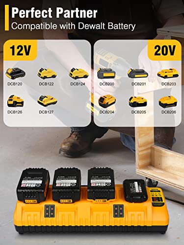 Coomyxin Dcb104 Replacement For Dewalt Battery Charger Station Comaptible With Dewalt 12V 20V Battery Multi Charger 4Port Charger With 2 Usb Ports(No Battery) #TOP2