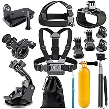 Brain Freezer J 12 In 1 Sports Action Camera Accessories Kit For Gopro Hero 1 Black