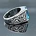 Silver Aquamarine Stone Ring, Modern Blue Aquamarine Stone Ring, Vintage Men Ring, Turkısh Ottoman Men Ring, 925k Sterling Silver Ring