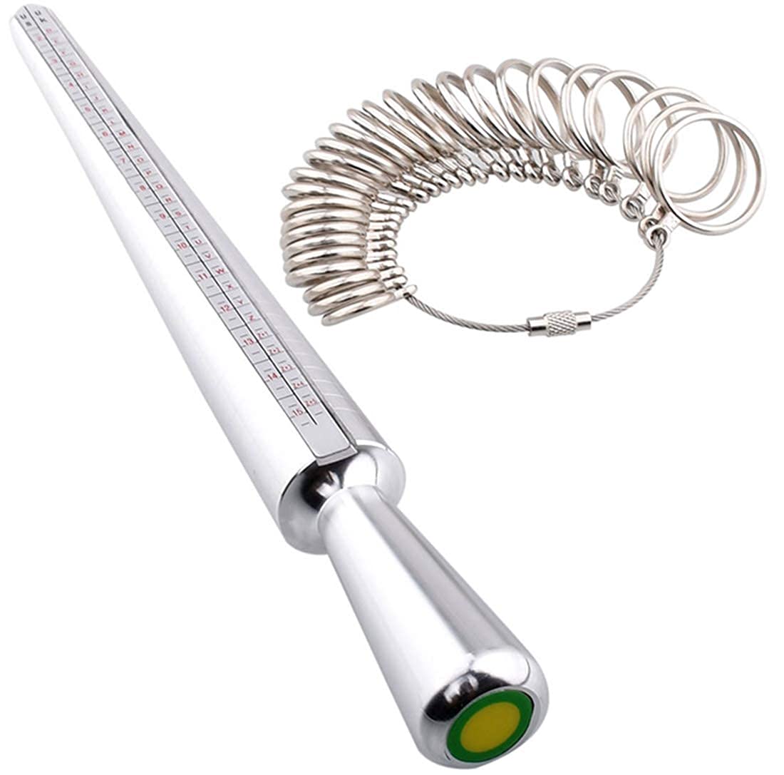 Metal Ring Sizer Measuring Tool Set - US and UK Size 1-15