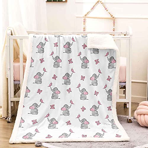 Couverture bébé éléphant 130x150cm idée cadeau de naissance idéale - 3