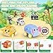 Pull Back Vehicle Set - Soft Baby Toy Set with 4 Cute Animal Cars, First Birthday Gifts for Toddler Toys Age 1-3