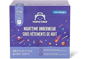 Mama Bear Girl's S/M Good Nights Underwear for Bedwetting: Ultimate Overnight Protection and Comfort
