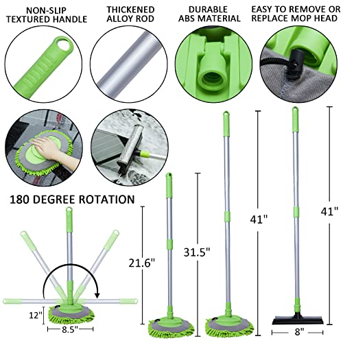 image for FORCAR 29Pcs Car Wash Cleaning Kit with Extendable Long Handle Brush M