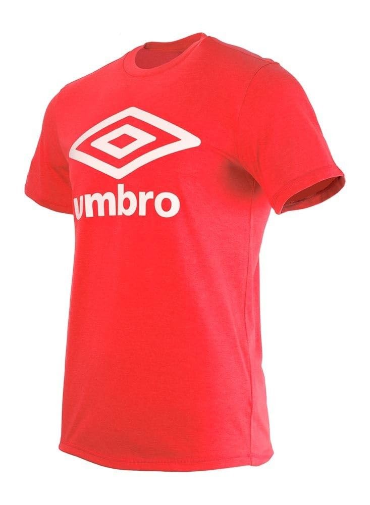 Umbro Men's Red (Goji Berry Gsg) Fw Logo Cotton Tee T-Shirt, Xx Xxl
