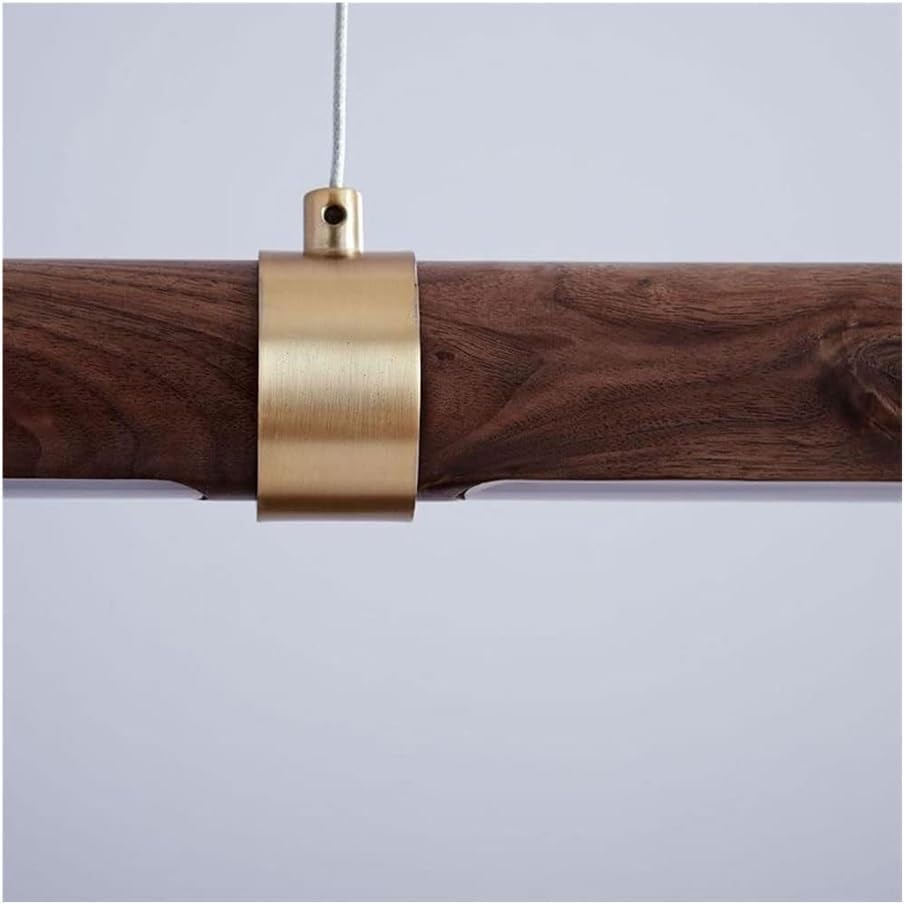 Lustre LED dimmable 39,4" au design linéaire rustique premium