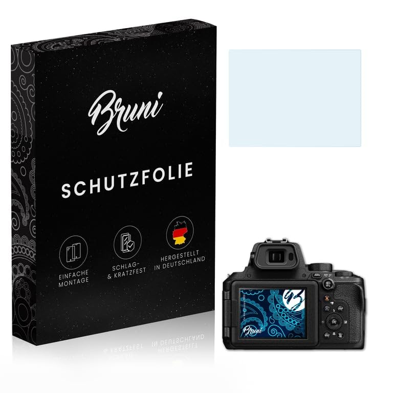 Bruni Screen Protector compatible with Nikon Coolpix P950 Protector Film, crystal clear Protective Film (2X)