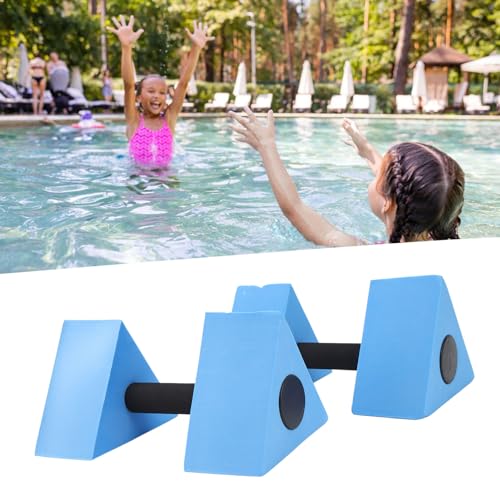 Par de mancuernas flotantes para ejercicio acuático azul miniatura 3